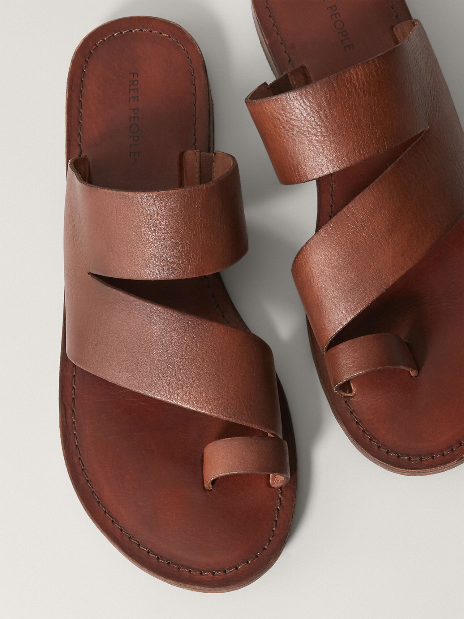 Abilene Toe Loop Leather Sandals, , original