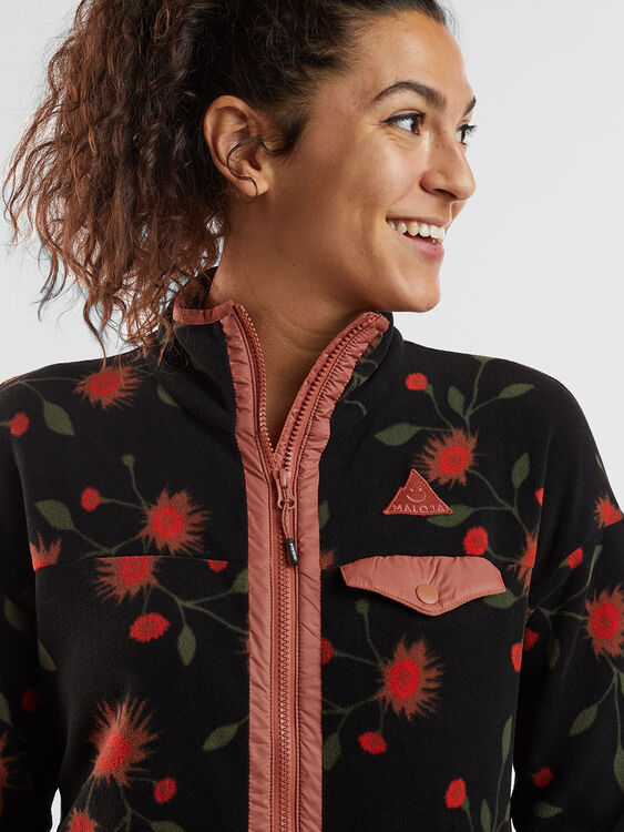 Unicorn Zip Womens Jacket: Floral Nine | Fleece Up Title