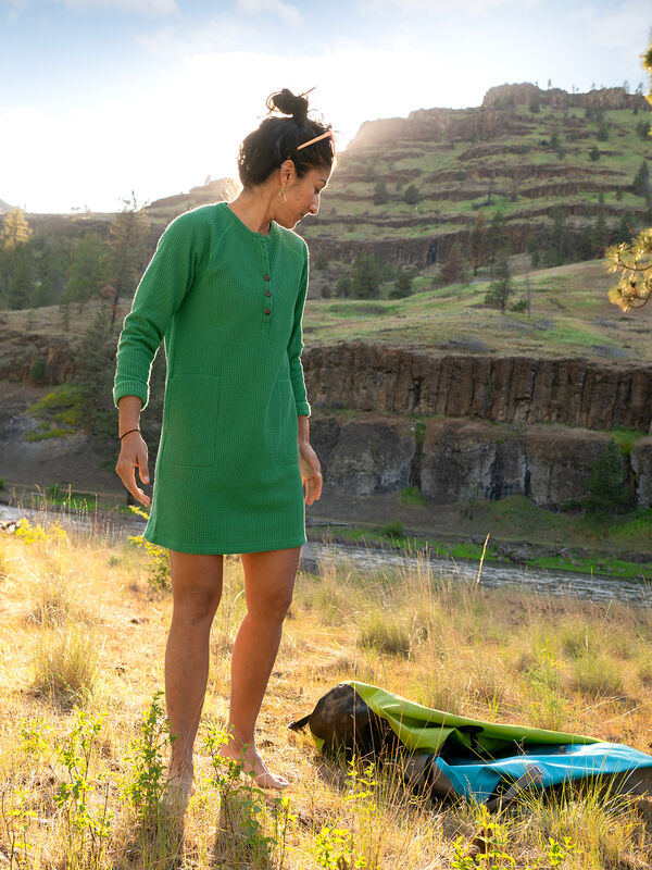 Toad&Co Women's Waffle Henley Dress: Bitterroot
