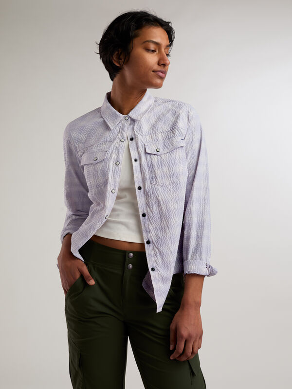 Stio Women's UPF Trail Shirt Eddy Coast