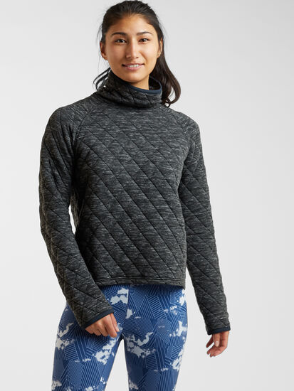 Power Up Quilted Turtleneck Pullover, , model
