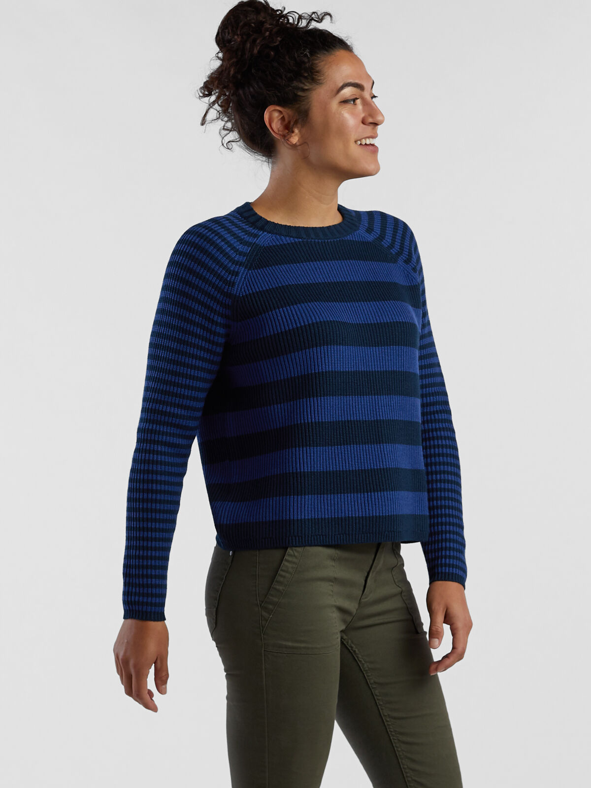 Women Offsite Seawool Crew Neck Sweater Stripe | Title Nine