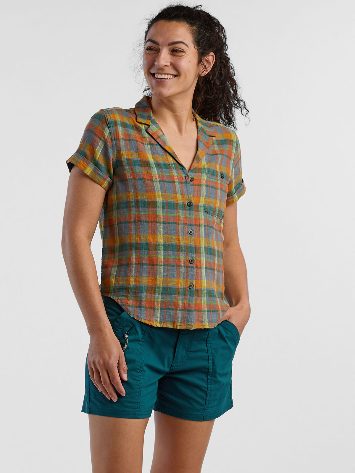 Toad&Co Short Sleeve Button Down Top Ziff | Title Nine