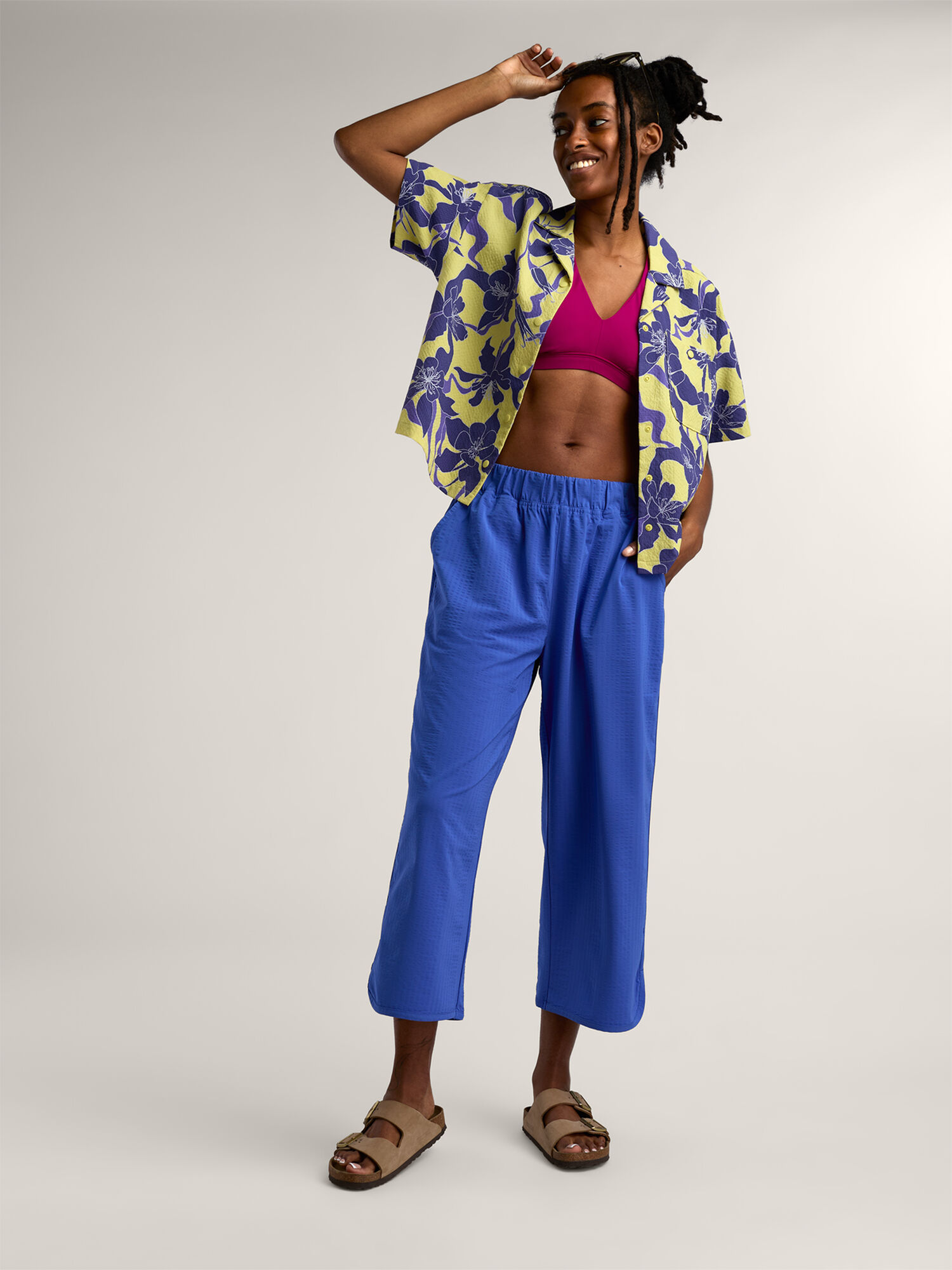Slaycation Wide Leg Cropped Pants, , original