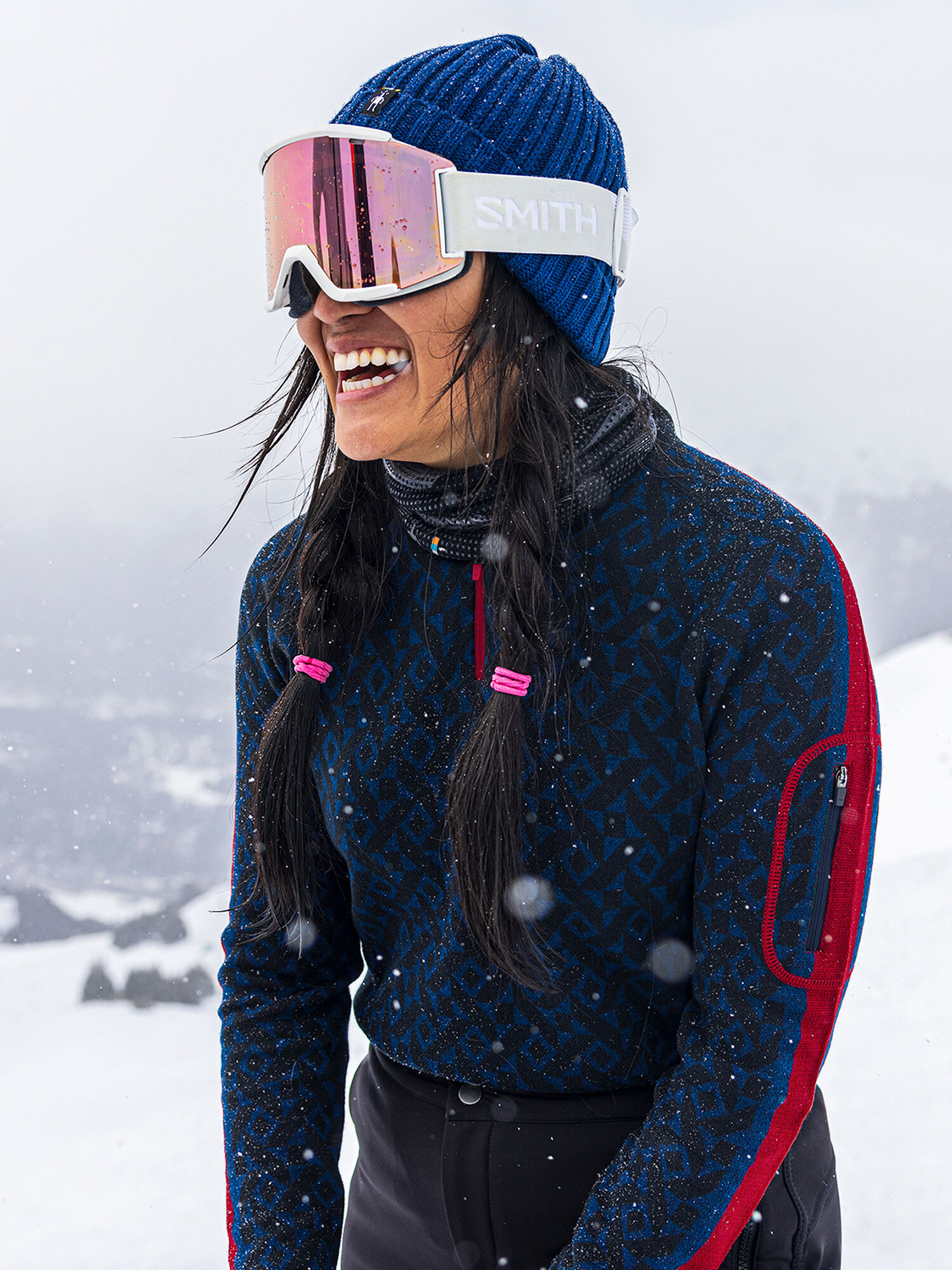 Super Power 1/4 Zip Sweater - Diamond Peak, , model