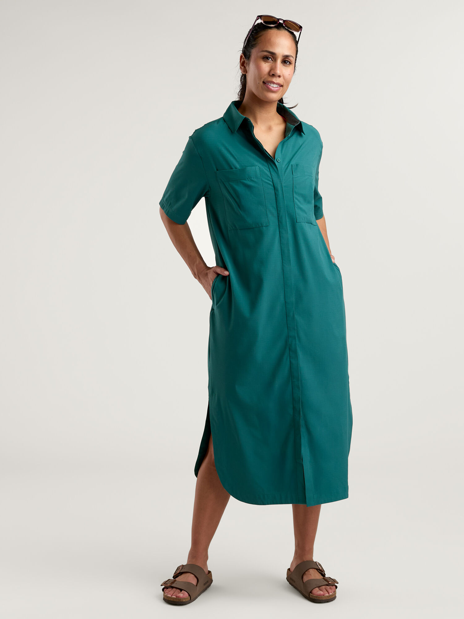 shirt dress for beach Nila Maxi Shirt Dress Pink main image 0