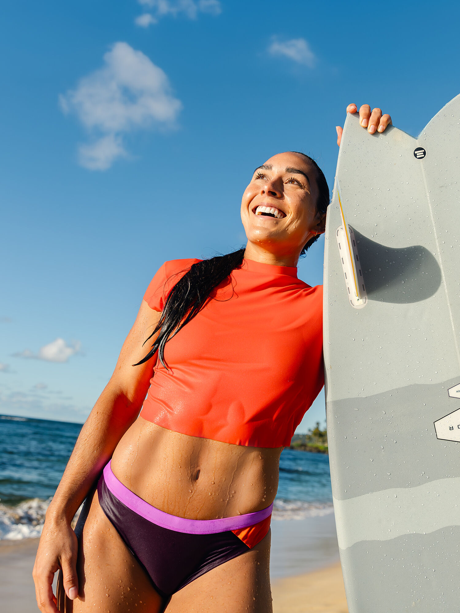 Cloudbreak Cropped Rash Guard, , model