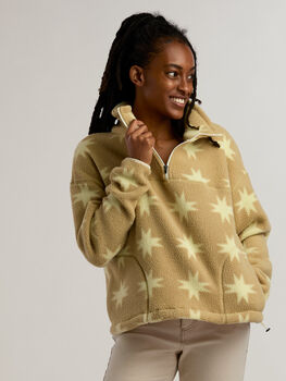 Deso Women&rsquo;s Oversized Pullover 1/4 Zip Fleece Freel