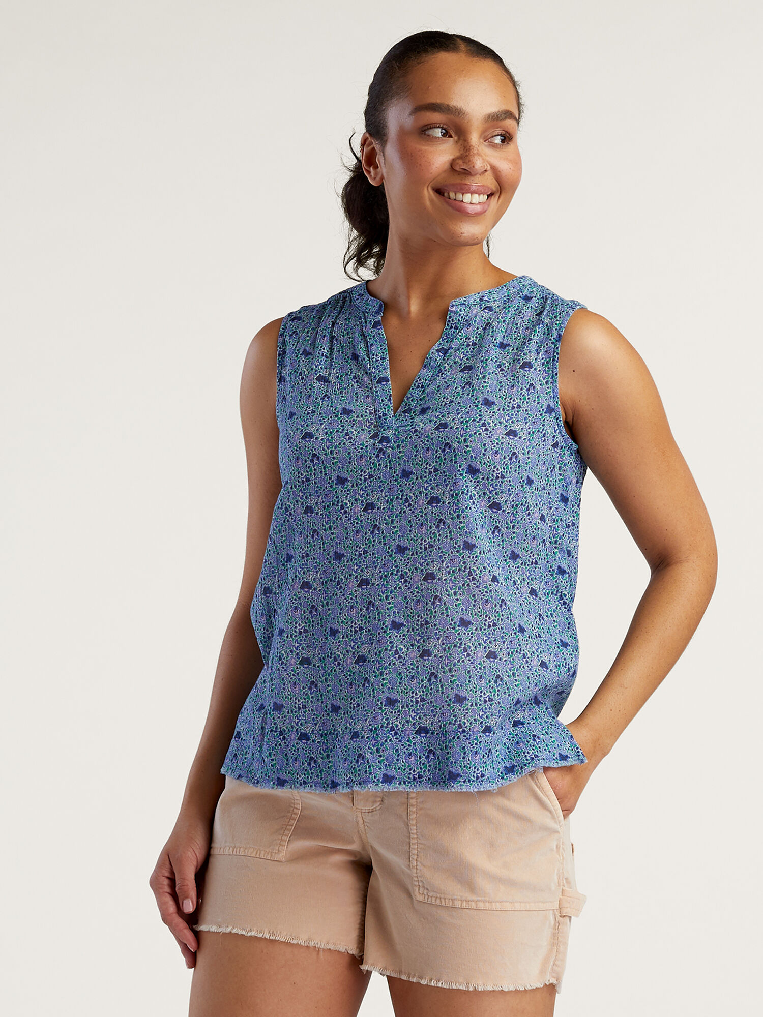 Moorea Gauze Sleeveless Top, , original