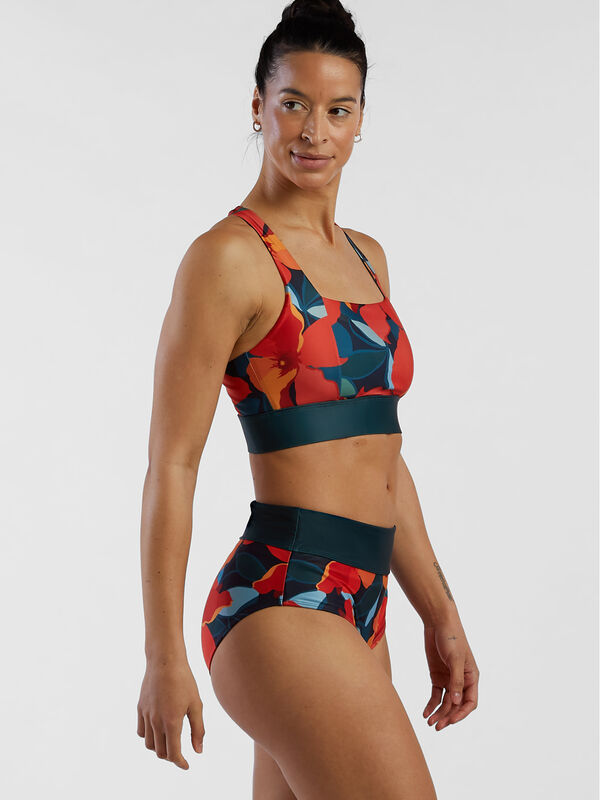 Hi Line Bikini Top - Hibiscus Pop, , original