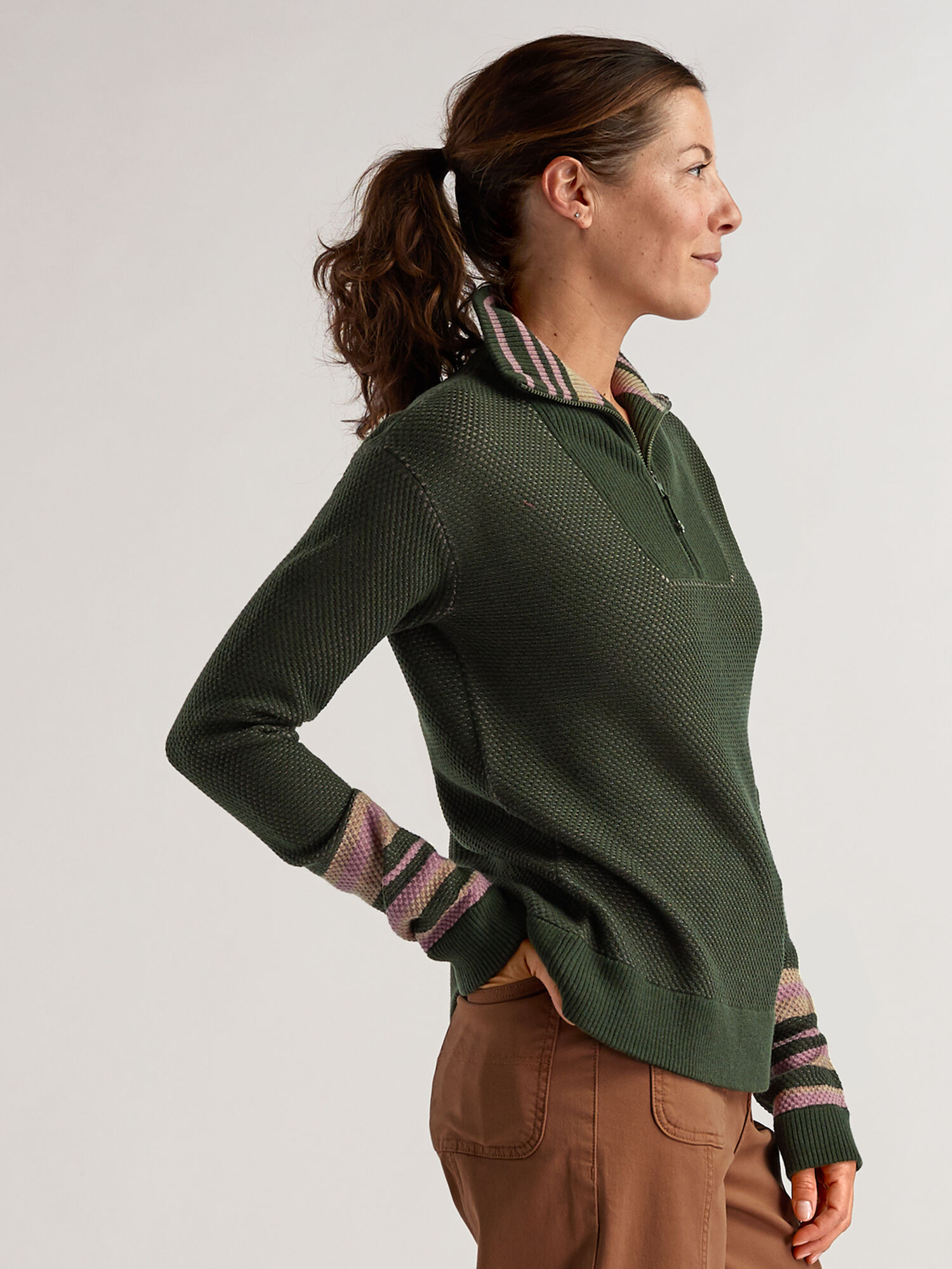 Kickback 1/4 Zip Sweater - Stripe, , original