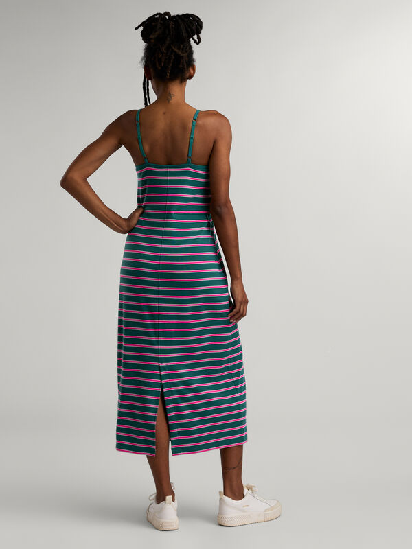 Women&rsquo;s Ribbed Midi Dress with Built-In Bra Headlands