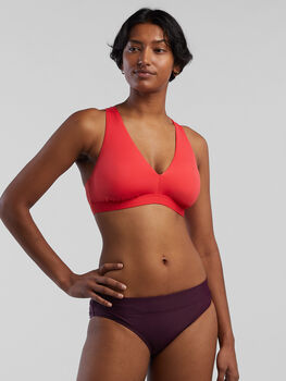 Women's Swim Romper with Built-in Bra and Pockets Stripe Print