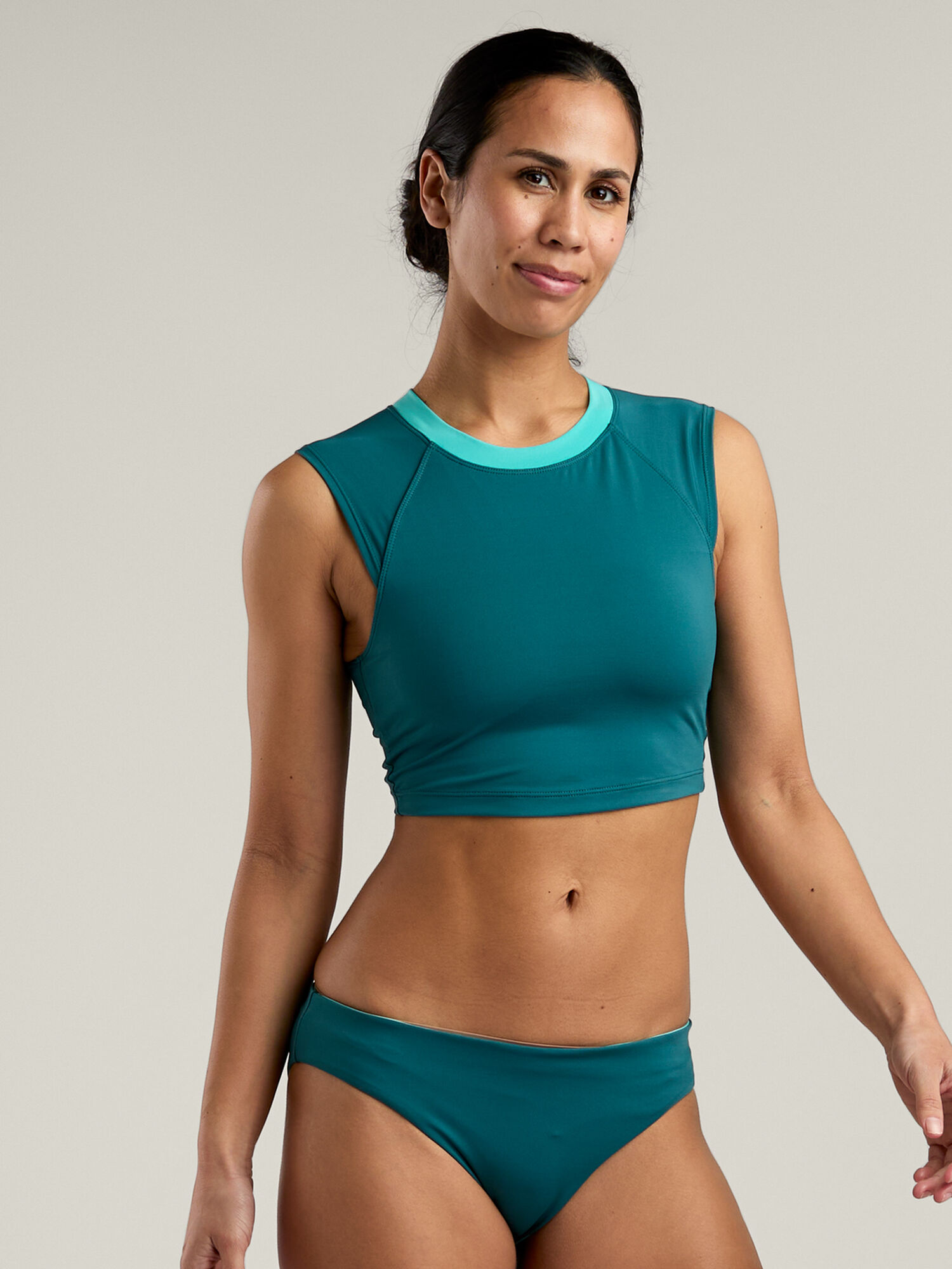 Shoreline Long Line Bikini Top - Solid, , original