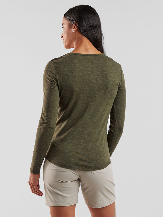 Toad&Co V Neck Long Sleeve Tee Samba | Title Nine