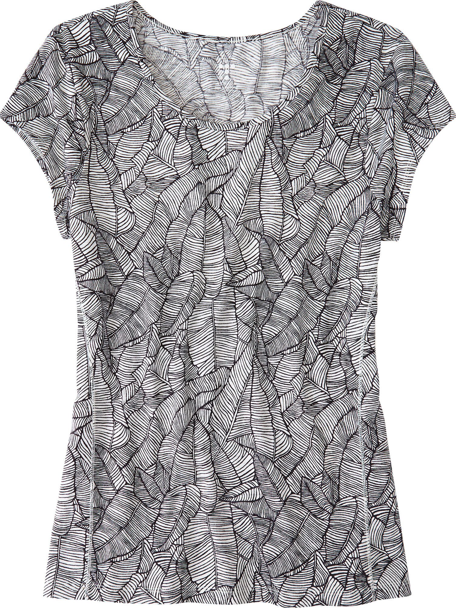 Henerala Short Sleeve Top - Linear Leaf, , original