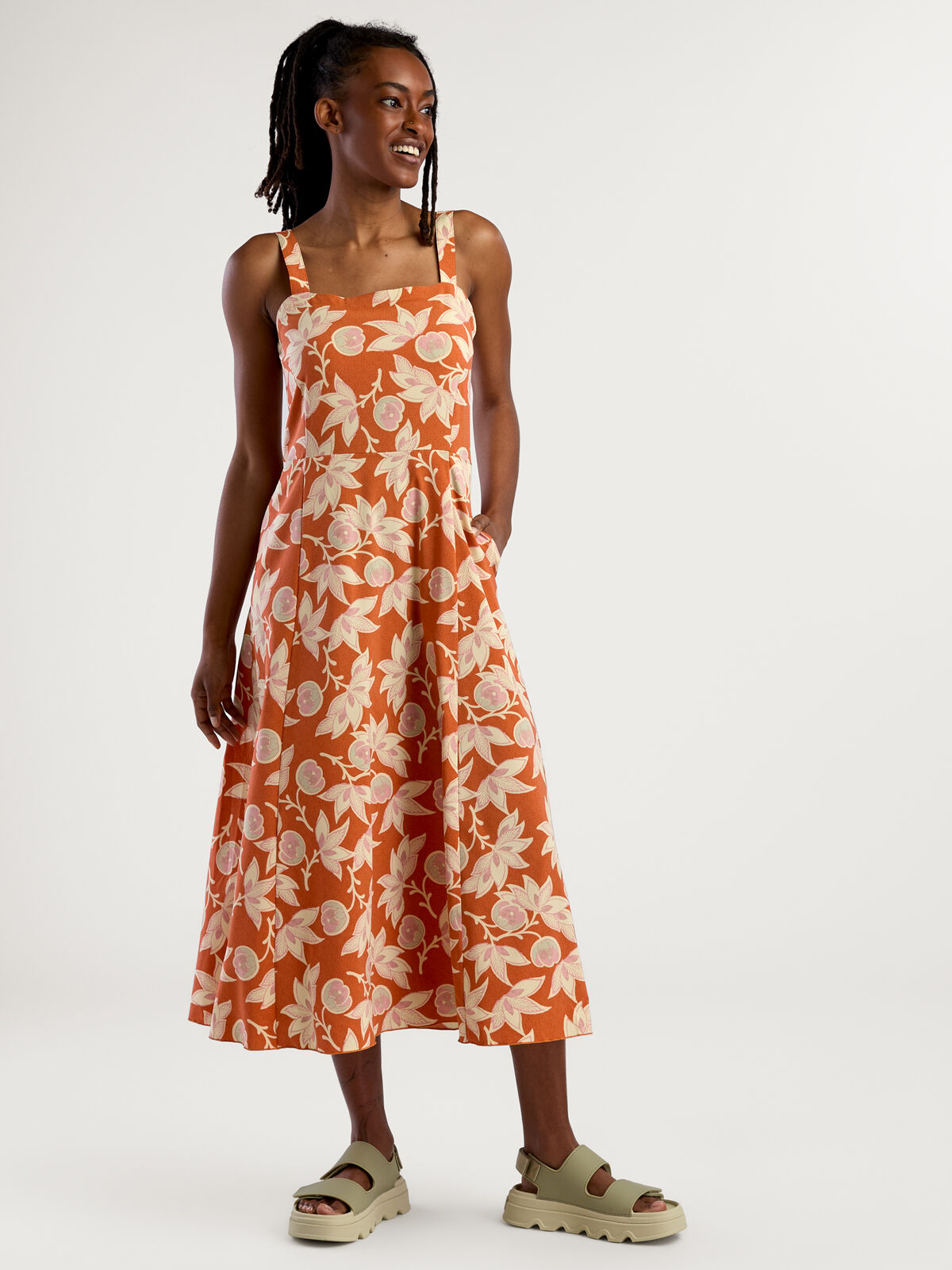 Toad&Co Crusher Midi Dress Packable A-Line Adventure Dress | Title