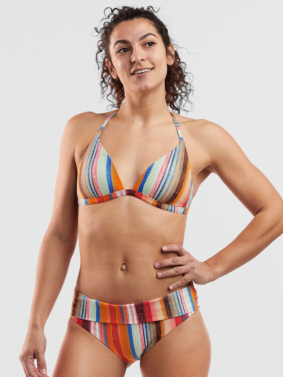 Prana Halter Bikini Top: Nymph Baja Stripe