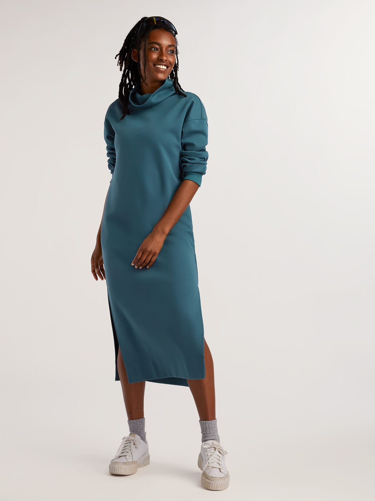 Gadot Maxi Dress – Women's Long Sleeve Mock Neck Dress | Title Nine