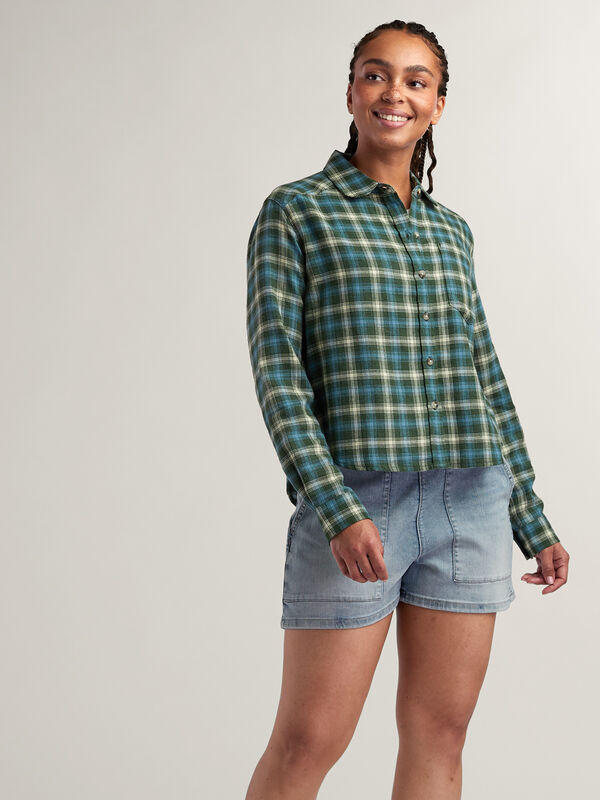 Plaiditude Cropped Shirt, , original