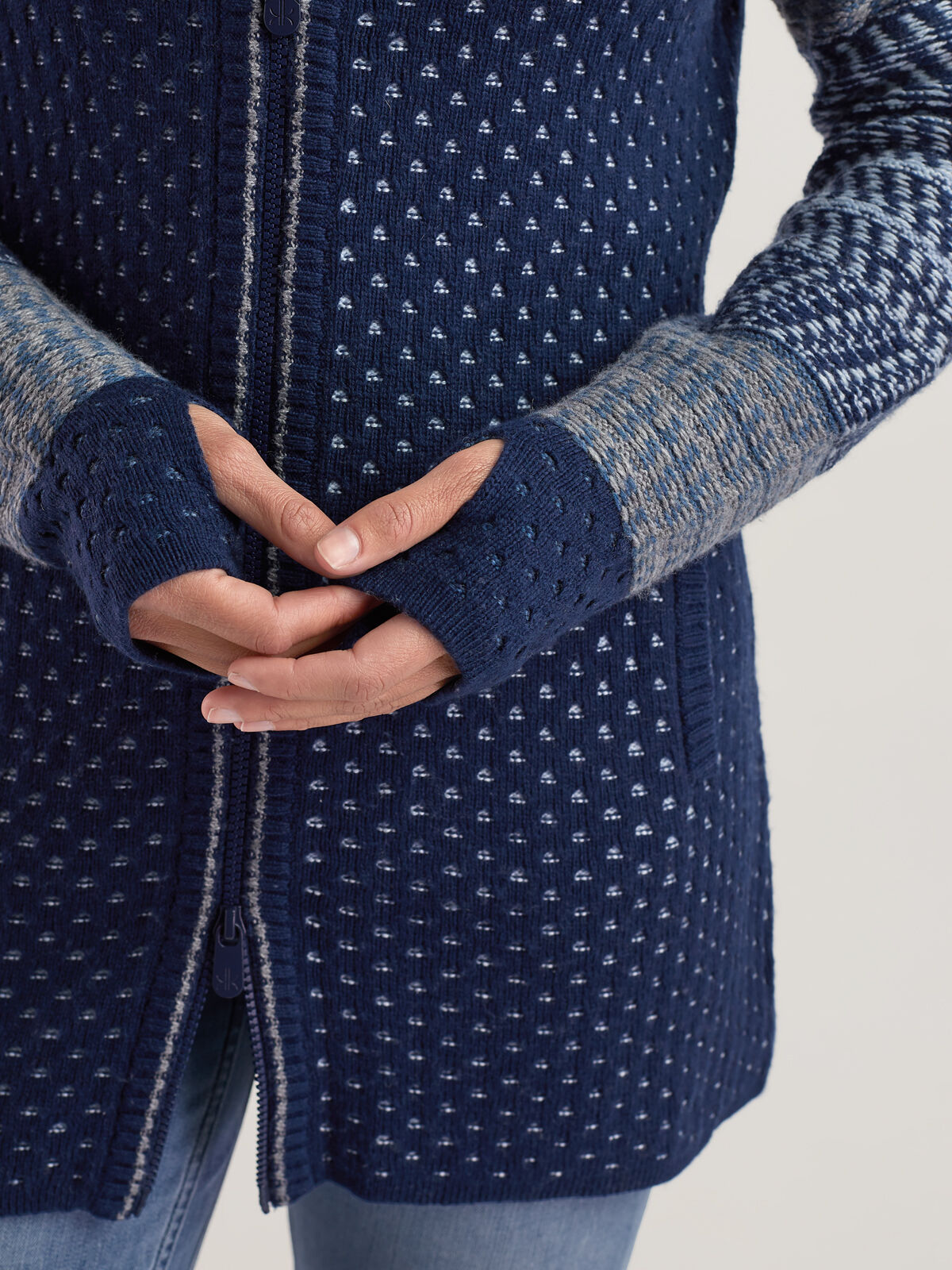 Full-Zip Cardigan Sweater: Mover Maker