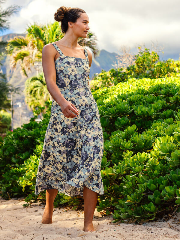 Toad&Co Crusher Midi Dress Packable A-Line Adventure Dress