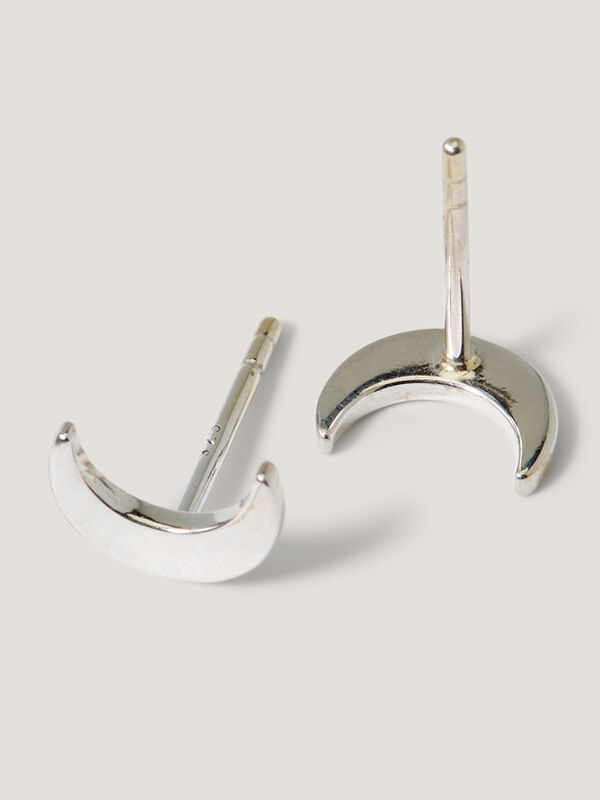 Crescent Moon Post Earrings | 18k Gold Plate
