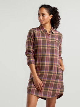Toad&Co Women's Long Sleeve Shirt Dress: Plaiditude