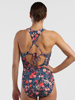 Selkie High Neck One Piece Swimsuit - Floral Crush