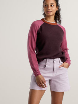 Women's Mendocino Crew Neck Sweater Colorblock