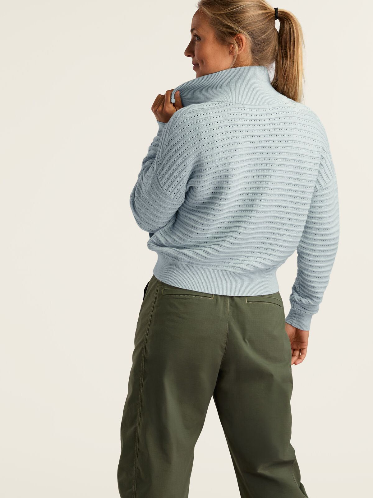 Avila Full Zip Sweater | Women's Breathable Cotton Zip Cardigan