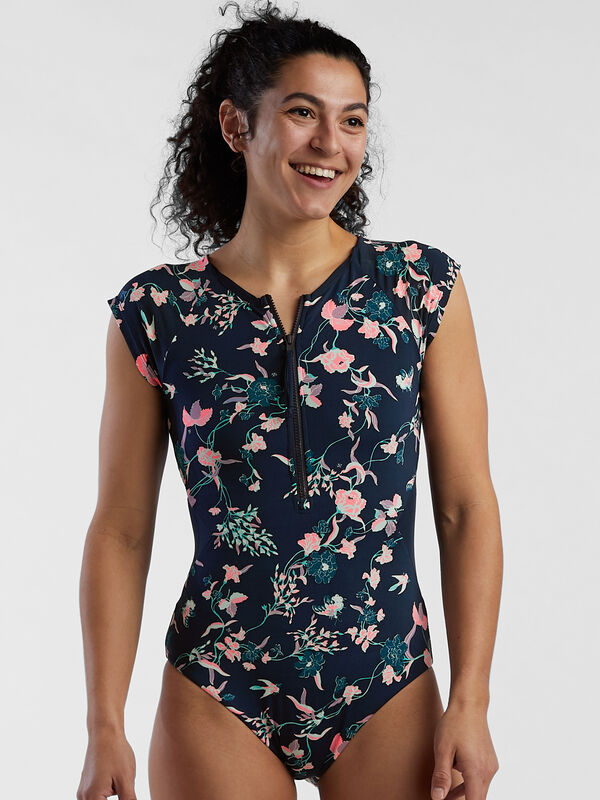 Barrel One Piece Swimsuit - Kyoto Garden, , original