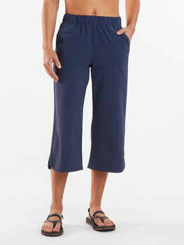 Wide Leg Cropped Pants: Slaycation Textured