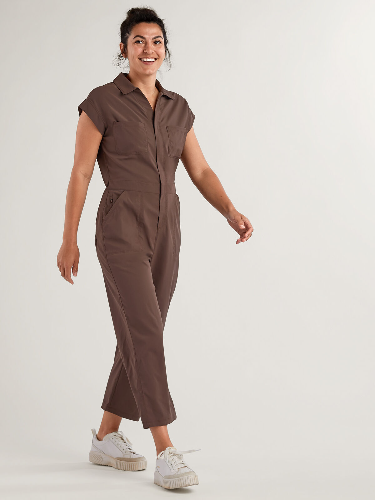 Short Sleeve Jumpsuit: Evelyn | Title Nine