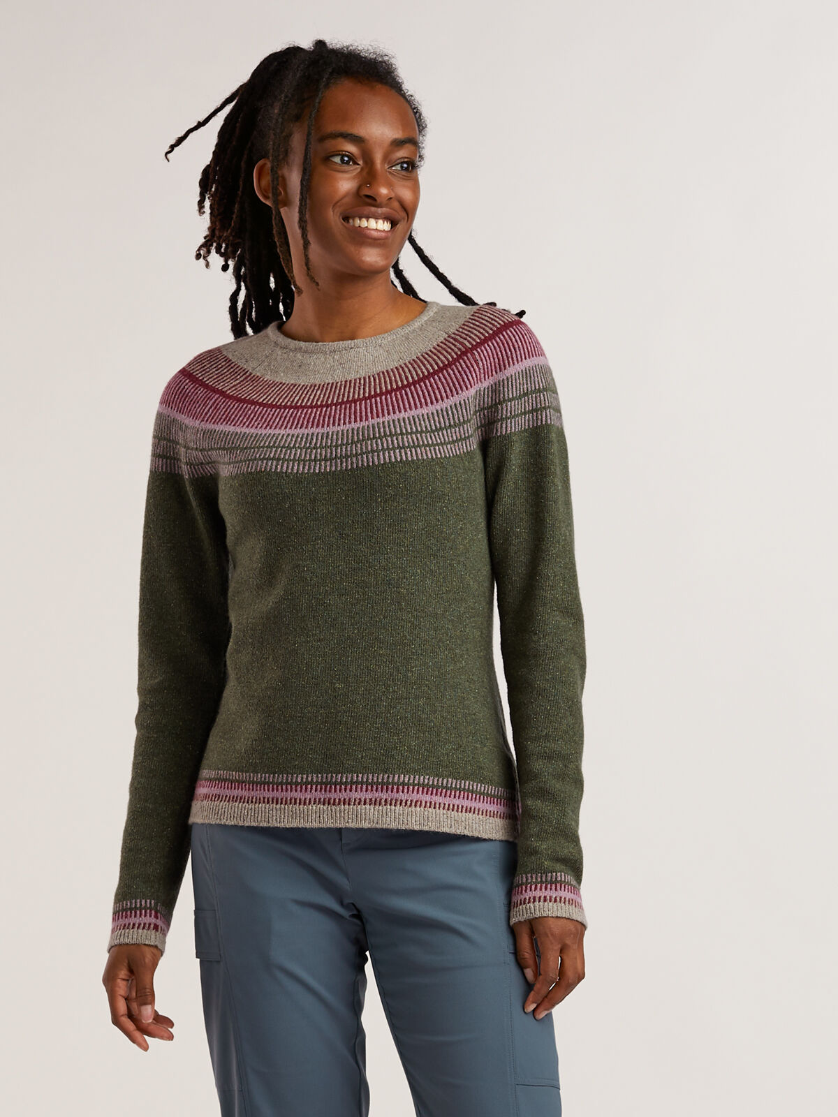 トップス 19AW kolor PATCHWORK FAIR ISLE SWEATE Women's Fair Isle Sweaters | Title Nine