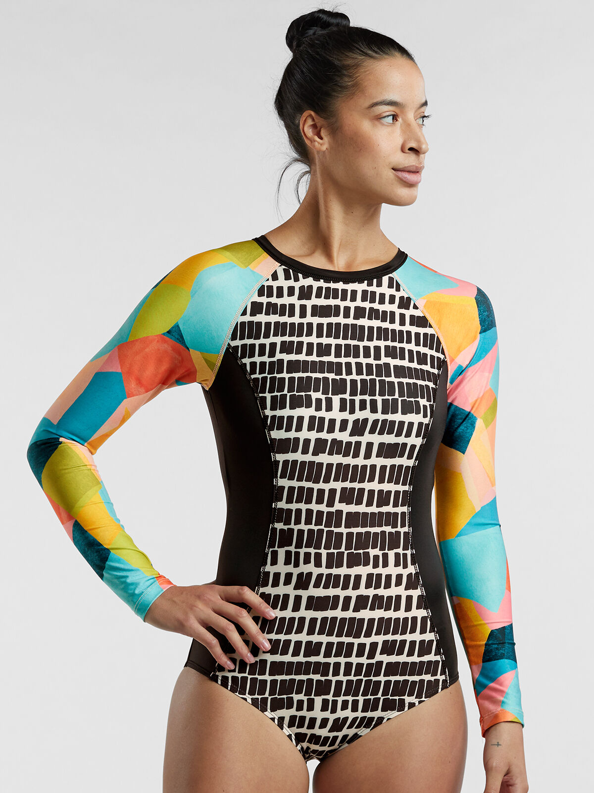 Long Sleeve One Piece Swimsuit: Zenith Fresco