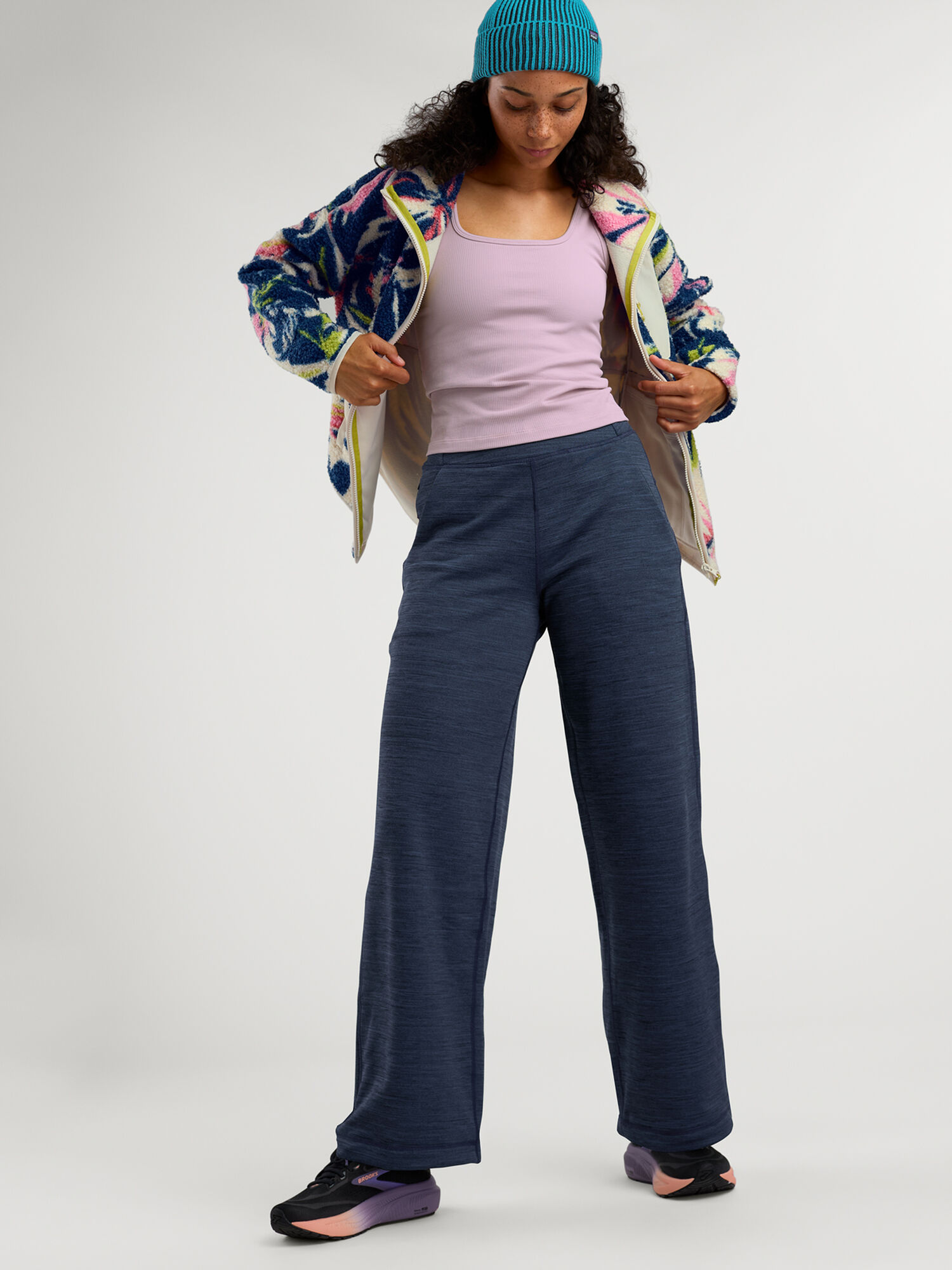 Crash Fleece Lined Wide Leg Pants, , original