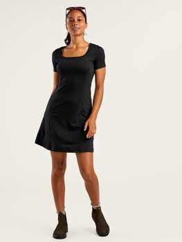 Dream Square Neck Short Sleeve Dress With Pockets