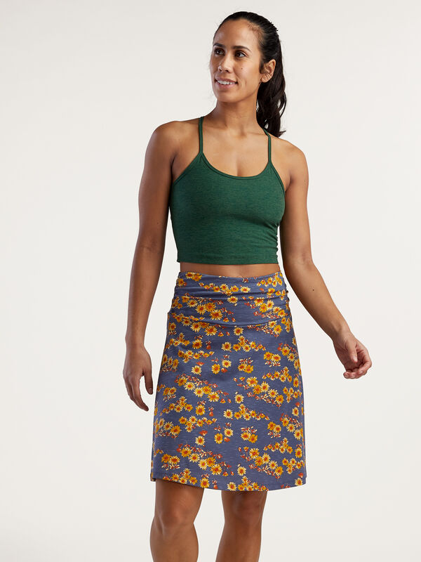 Samba Skirt, Blue Shadow Daisy Print, original