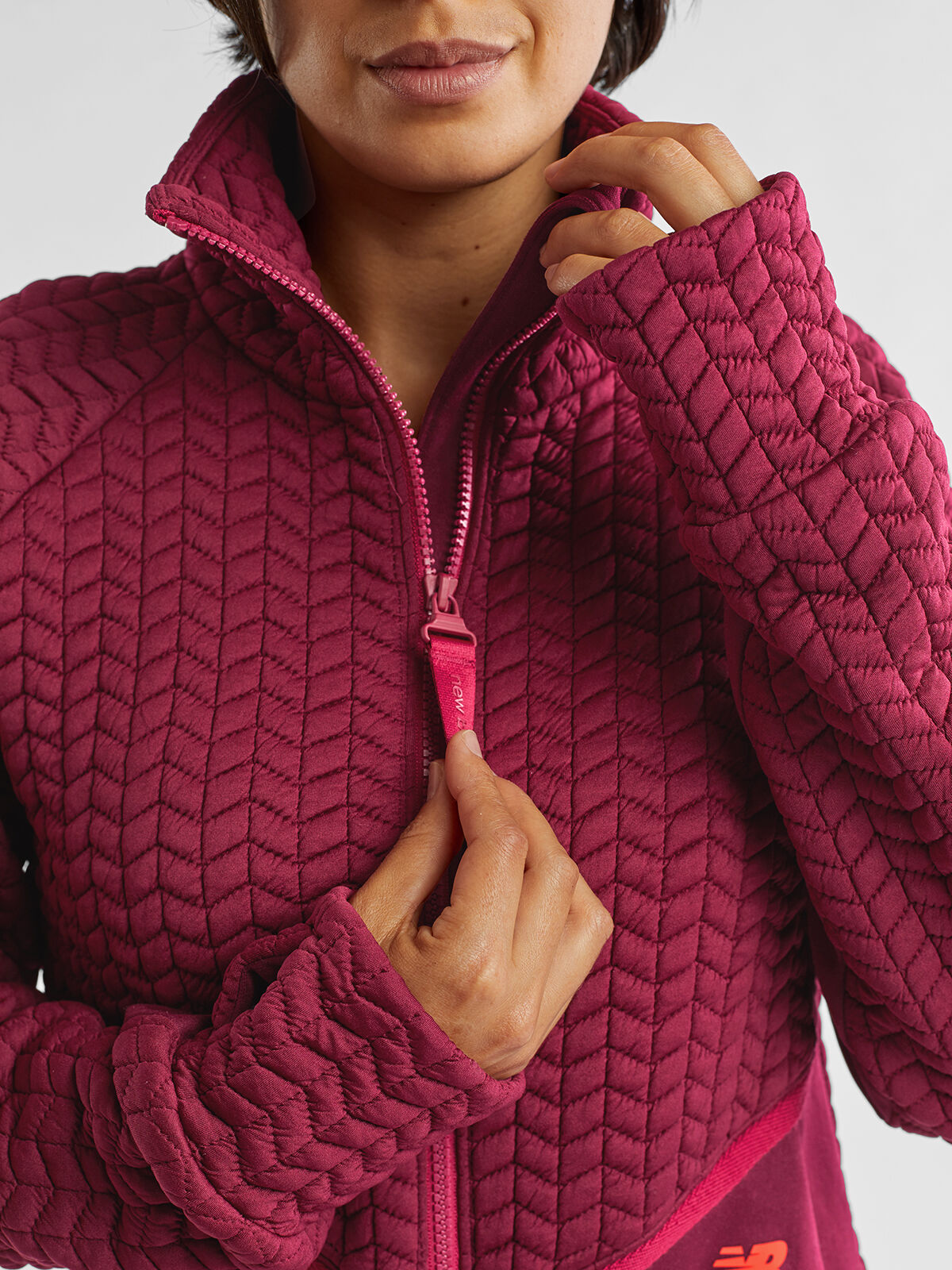 New balance store quilted jacket