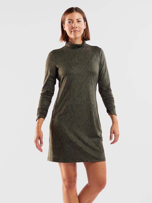 Getaway Long Sleeve Turtleneck Dress - Flatlands, , original
