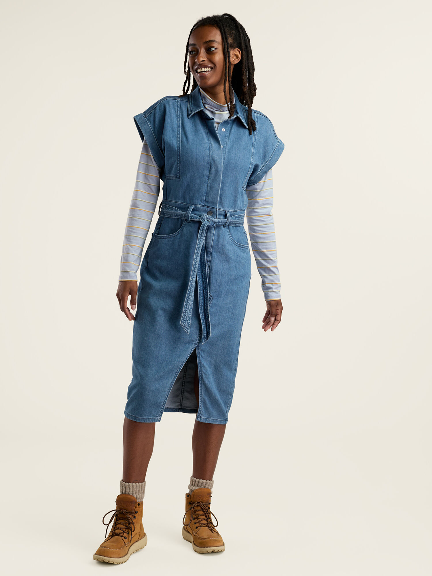 Franny Lightweight Denim Dress, , original