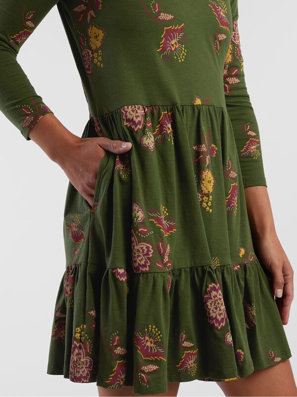 Whirlwind Tiered Long Sleeve Dress, , original