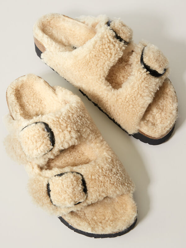 Birkenstock Women’s Arizona Platform Shearling Sandals