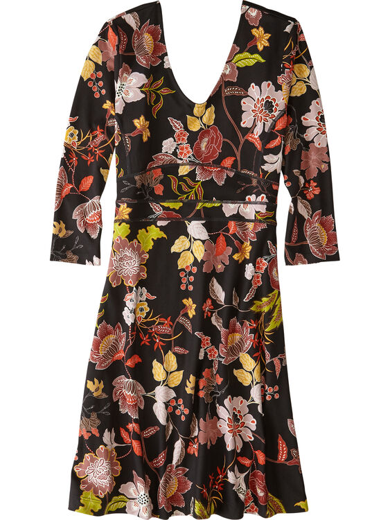 Dream 3/4 Sleeve V Neck Dress - Branwen, , original