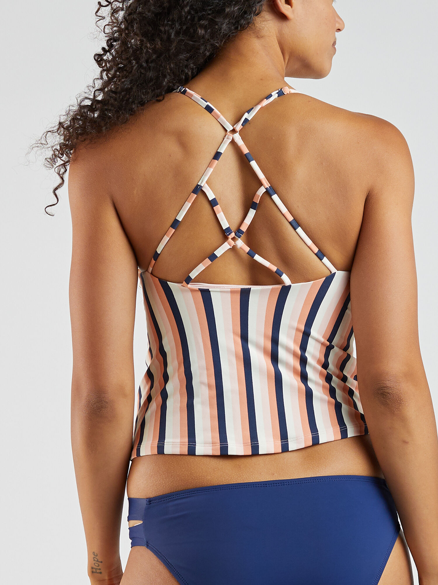 Goldie Tankini Top - Stripe, , original