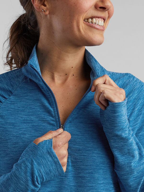Grace Raglan 1/4 Zip Long Sleeve Top, , original