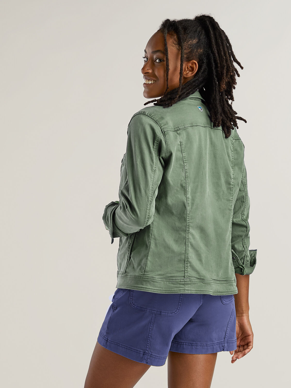 ジャケット・アウター CuLLt Monotone Keyhole Cropped Blouson Kuhl Moto Jacket: Trinity | Title Nine