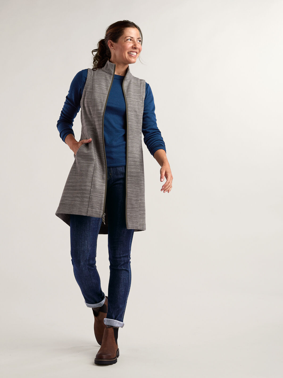 A　PASTDOWN Zip Front Dress: Passport Outlet