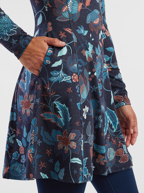 Dream Square Neck Long Sleeve Dress - Jardin, , original